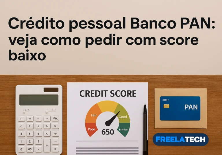Crédito pessoal Banco PAN: veja como pedir com score baixo - Freela Tech