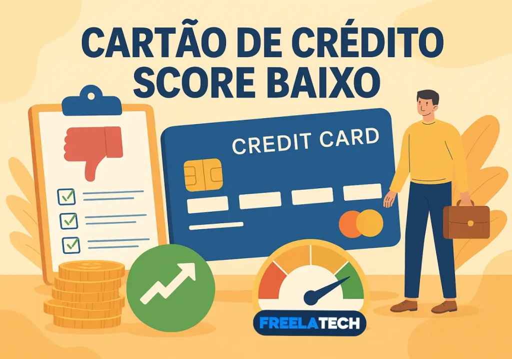 Cartão de crédito score baixo: opções reais para aprovação - Freela Tech